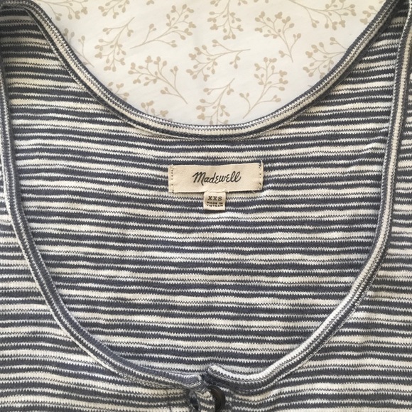 Madewell Blue Indie Henley Bodysuit in Stripe Size XXS - Picture 7 of 13